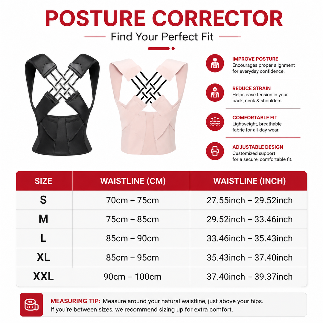 Premium Posture Corrector Brace Adjustable Back Support for Kids Students Adults Shoulder Alignment Adjustable Posture Support Belt Daily Wear Ergonomic Fit