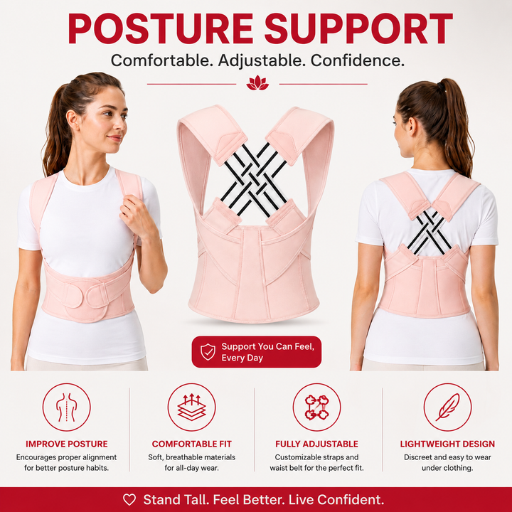 Premium Posture Corrector Brace Adjustable Back Support for Kids Students Adults Shoulder Alignment Adjustable Posture Support Belt Daily Wear Ergonomic Fit