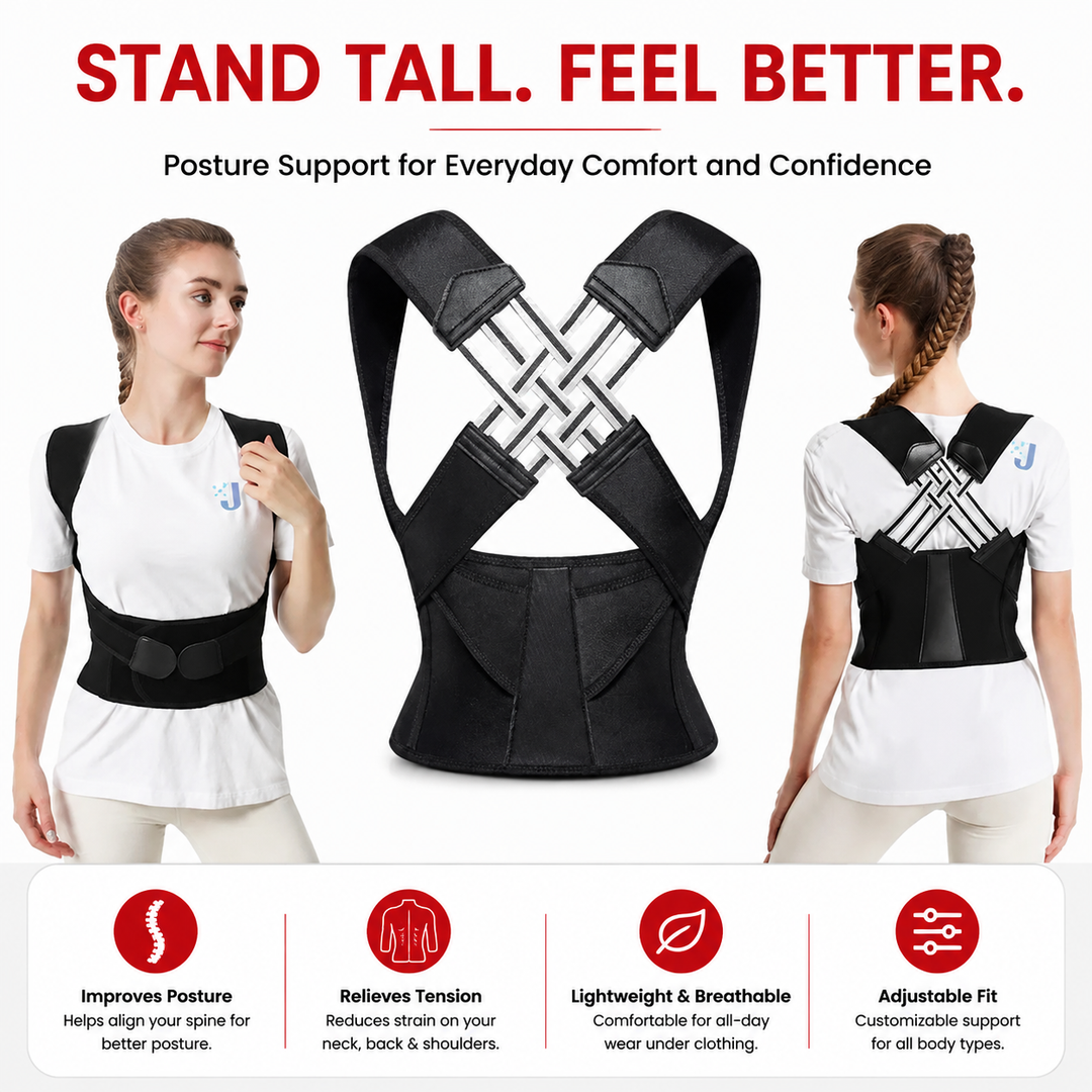 Premium Posture Corrector Brace Adjustable Back Support for Kids Students Adults Shoulder Alignment Adjustable Posture Support Belt Daily Wear Ergonomic Fit