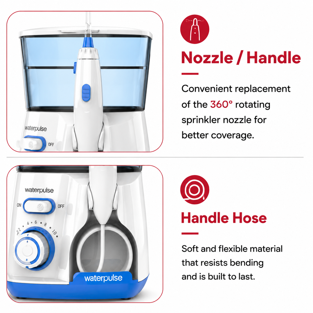 Premium Professional Oral Irrigator Water Flosser 1800 Pulses/min 800ml Tank 5 Tips Adjustable Pressure Electric Dental Cleaner Braces Implants Gum Care Home Use