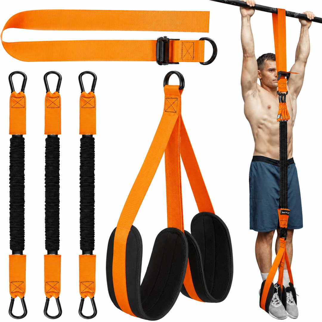 Premium Pull Up Assistance Band Adjustable Resistance Training Strap Steel Buckle Support Band Home Gym Pull Up Strength Training Fitness Aid