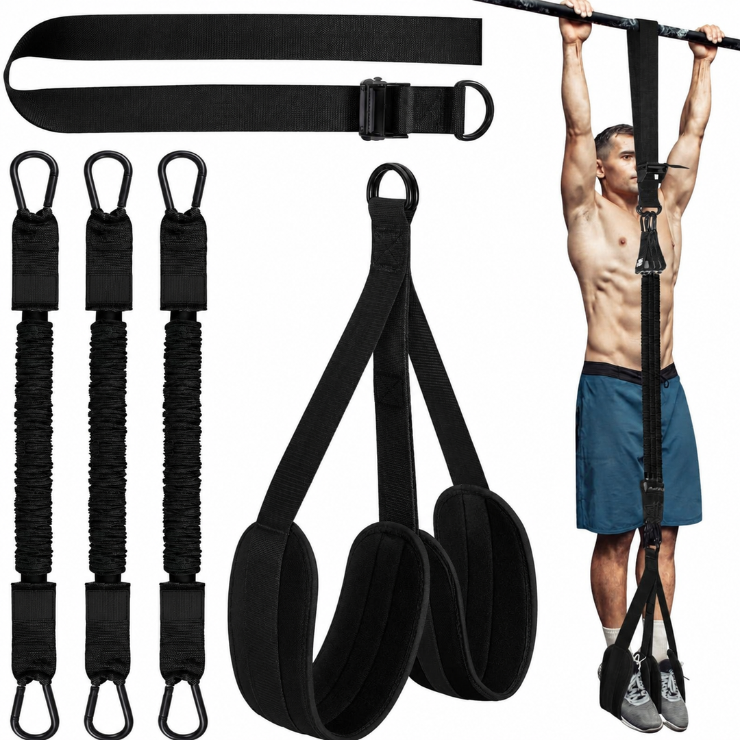 Premium Pull Up Assistance Band Adjustable Resistance Training Strap Steel Buckle Support Band Home Gym Pull-Up Strength Training Resistance Workout Strap