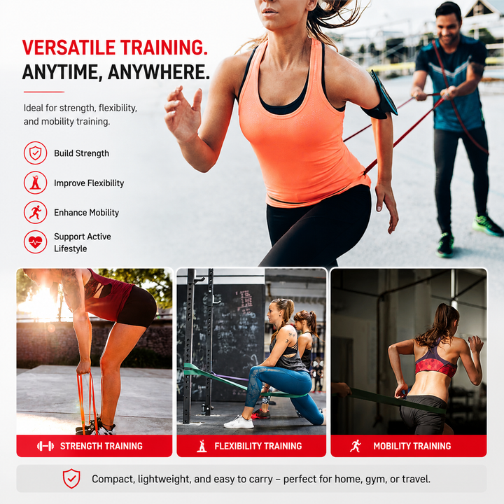 Premium Pull Up Resistance Bands Set 5 Level Resistance Loop Bands with Handles Door Anchor Carry Bag Natural Latex Strength Training Mobility Rehab Workout Kit