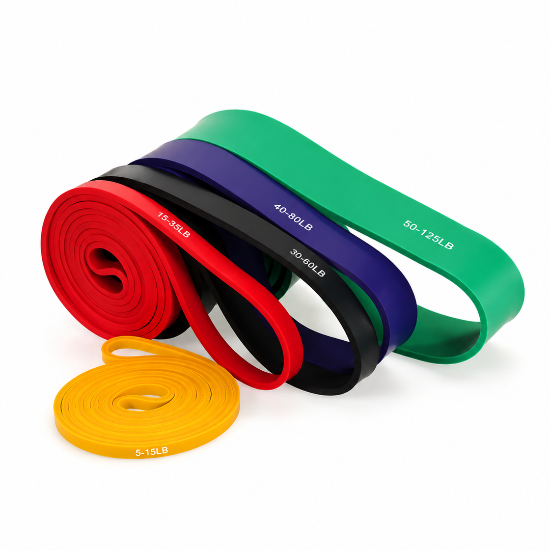 Premium Pull Up Resistance Bands Set 5 Level Resistance Loop Bands with Handles Door Anchor Carry Bag Natural Latex Strength Training Mobility Rehab Workout Kit