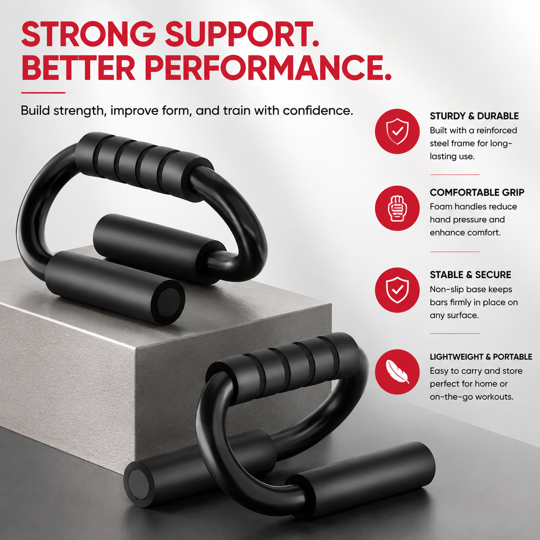 Premium Push Up Bars Ergonomic Push Up Handles Non Slip Strength Training Equipment Portable Home Gym Fitness Handles Pair Upper Body Workout Support