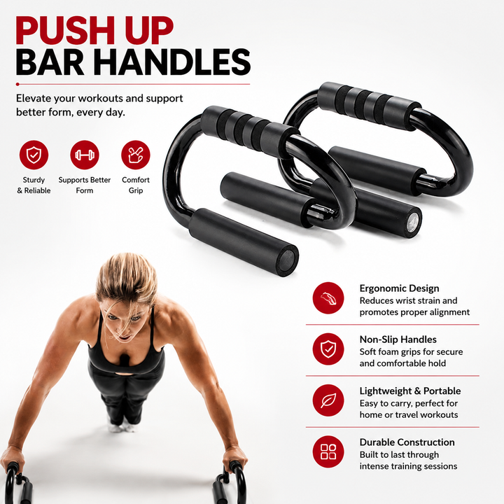 Premium Push Up Bars Ergonomic Push Up Handles Non Slip Strength Training Equipment Portable Home Gym Fitness Handles Pair Upper Body Workout Support