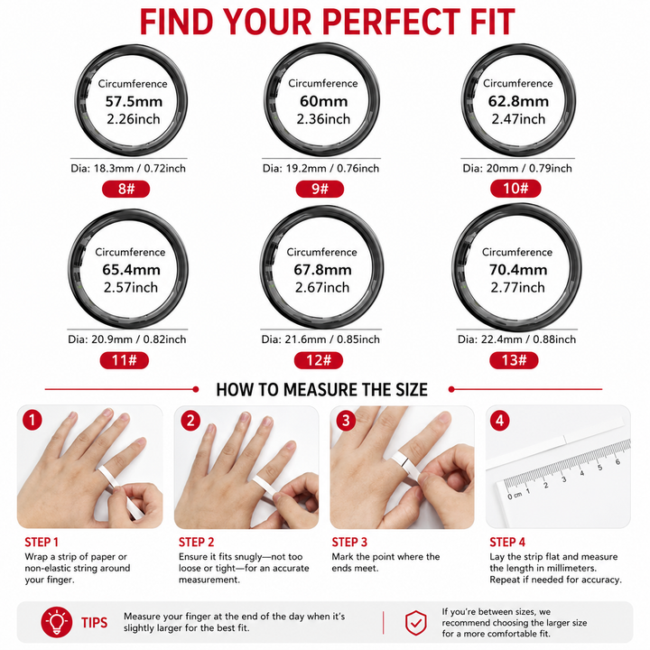 Premium R09 Smart Ring Health Tracker Heart Rate Blood Oxygen Sleep Stress Monitor Skin Temperature 5ATM Waterproof Charging Case Fitness Wearable