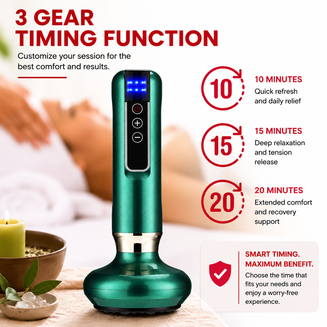 Premium Rechargeable Vacuum Massage Cup Smart Suction Device Warm Compress Body Massage Tool Adjustable Levels Portable Cordless Relaxation