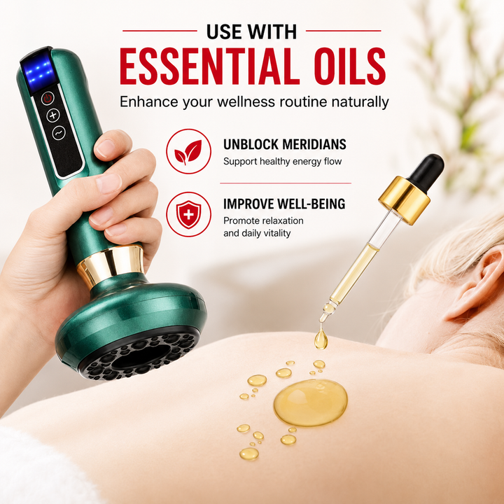 Premium Rechargeable Vacuum Massage Cup Smart Suction Device Warm Compress Body Massage Tool Adjustable Levels Portable Cordless Relaxation