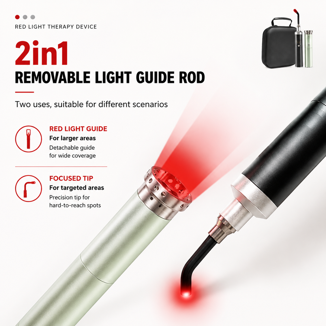 Premium Red Infrared Light Therapy Wand Multi Wavelength LED Device 460nm 630nm 660nm 850nm Facial Body Care Handheld Portable Rechargeable