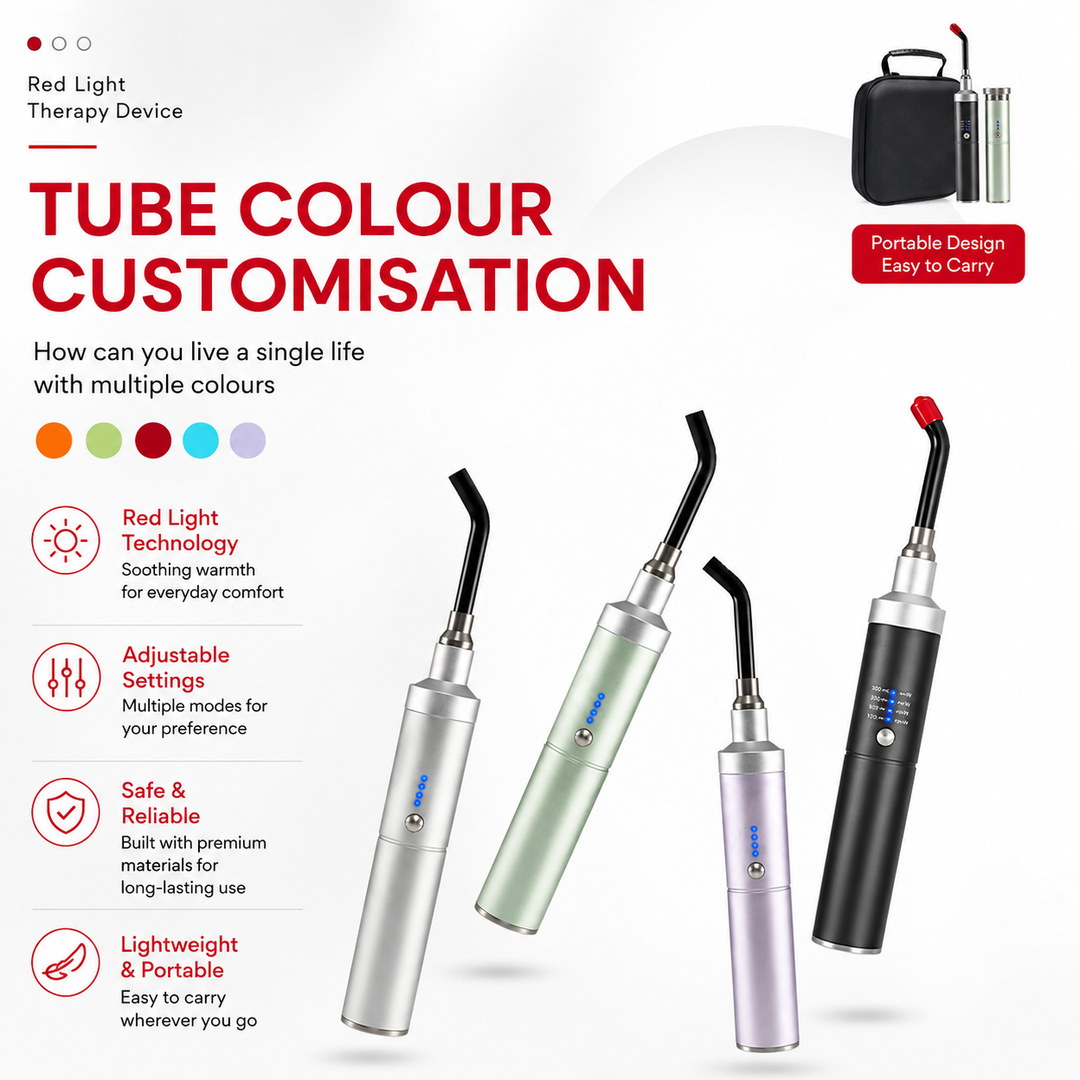 Premium Red Infrared Light Therapy Wand Multi Wavelength LED Device 460nm 630nm 660nm 850nm Facial Body Care Handheld Portable Rechargeable