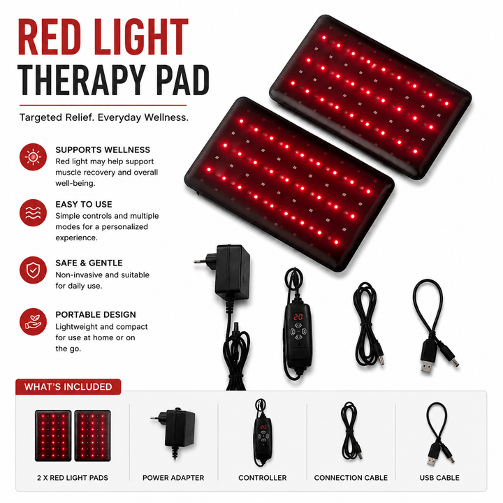 Premium Red Infrared Therapy Belt 660nm 850nm LED Light Pad 360 LEDs Wearable Body Pain Relief Skin Care Wellness Light Therapy Belt Adjustable