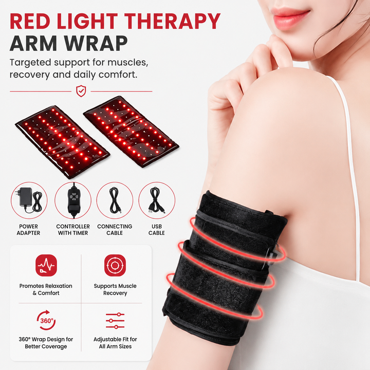 Premium Red Infrared Therapy Belt 660nm 850nm LED Light Pad 360 LEDs Wearable Body Pain Relief Skin Care Wellness Light Therapy Belt Adjustable
