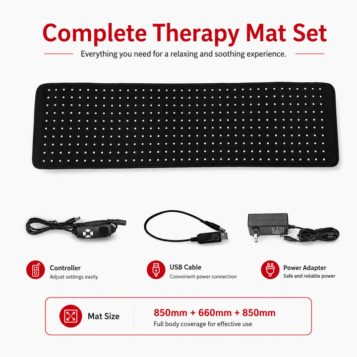 Premium Red Infrared Therapy Belt 660nm 850nm LED Light Wrap 360 LEDs Wearable Heating Pad Muscle Joint Relief Recovery Slimming Waist Belt