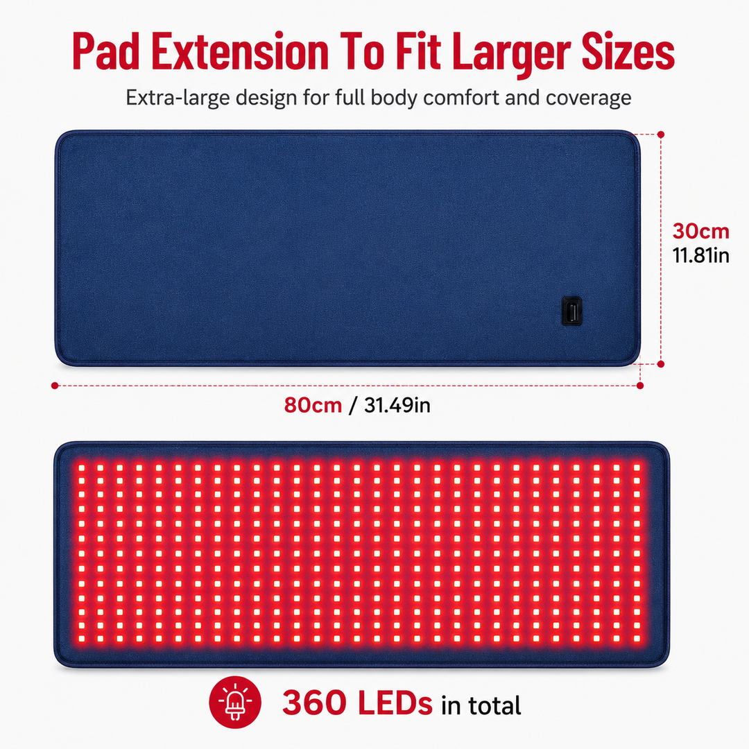 Premium Red Infrared Therapy Belt 660nm 850nm LED Light Wrap 360 LEDs Wearable Heating Pad Muscle Joint Relief Recovery Slimming Waist Belt