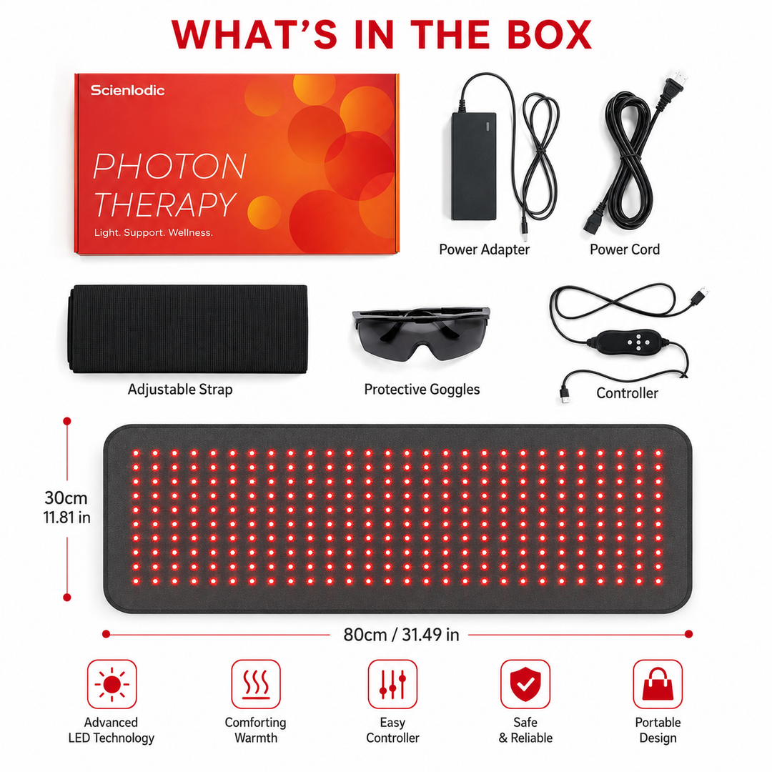 Premium Red Infrared Therapy Belt 660nm 850nm LED Light Wrap 360 LEDs Wearable Heating Pad Muscle Joint Relief Recovery Slimming Waist Belt