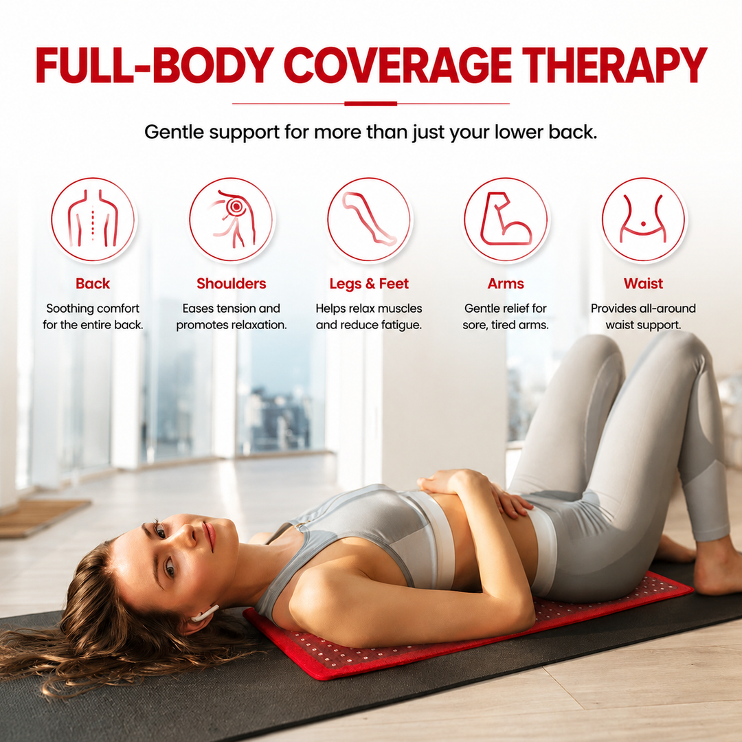 Premium Red &amp; Infrared Therapy Belt 660nm 850nm LED Light Wrap 360 LEDs Wearable Heating Pad for Body Comfort Muscle Joint Recovery Support