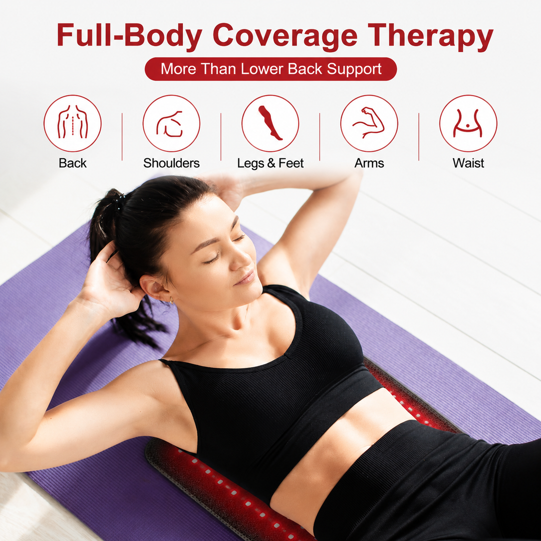 Premium Red &amp; Infrared Therapy Belt 660nm 850nm LED Light Wrap 360 LEDs Wearable Heating Pad for Body Comfort Muscle Joint Recovery Support