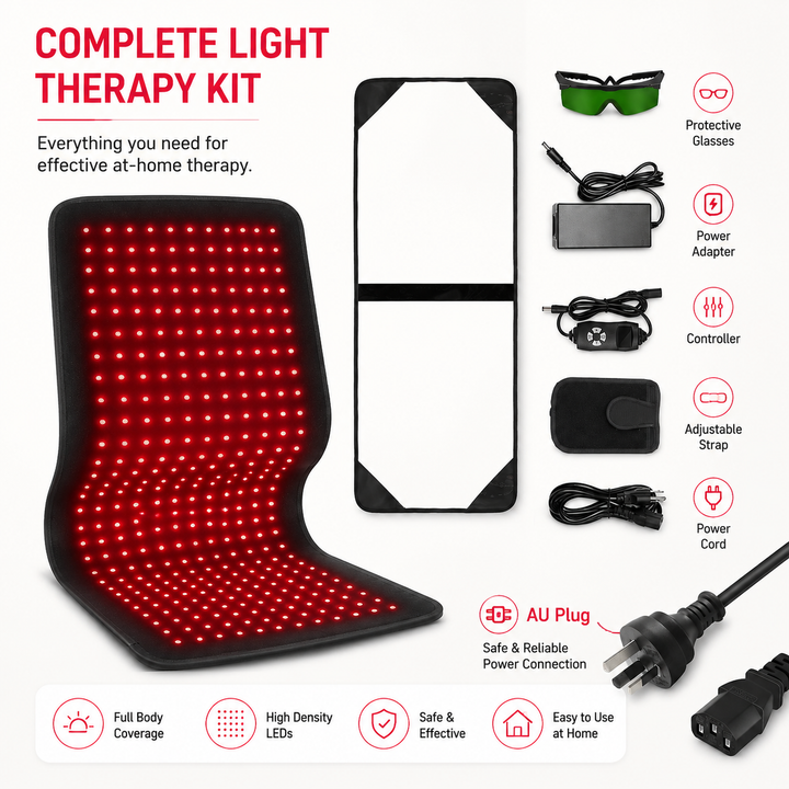Premium Red &amp; Infrared Therapy Belt 660nm 850nm LED Light Wrap 360 LEDs Wearable Heating Pad for Body Comfort Muscle Joint Recovery Support