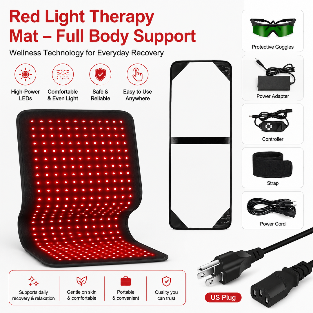Premium Red &amp; Infrared Therapy Belt 660nm 850nm LED Light Wrap 360 LEDs Wearable Heating Pad for Body Comfort Muscle Joint Recovery Support