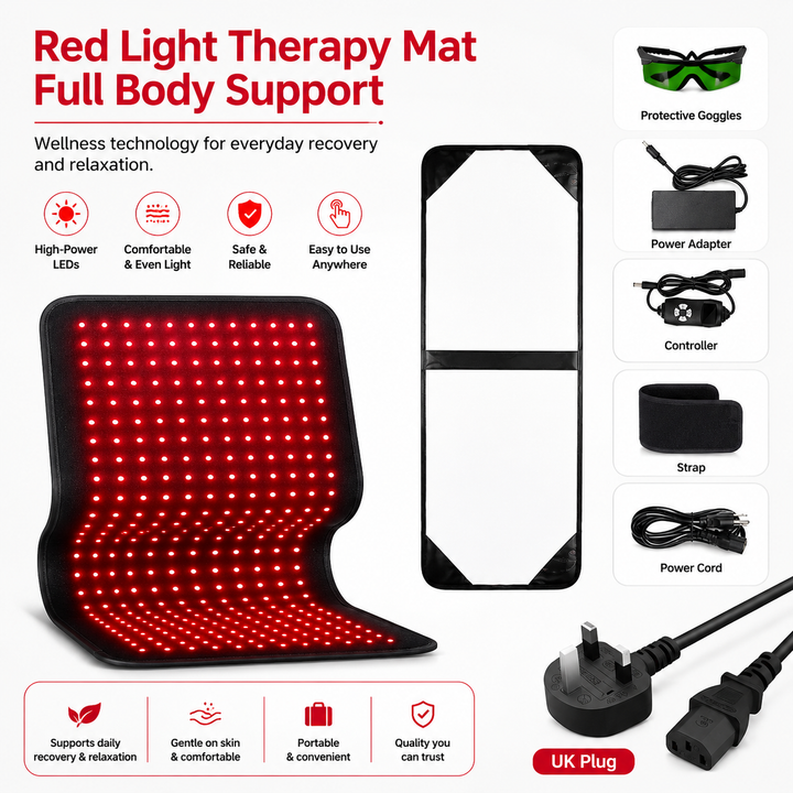 Premium Red &amp; Infrared Therapy Belt 660nm 850nm LED Light Wrap 360 LEDs Wearable Heating Pad for Body Comfort Muscle Joint Recovery Support