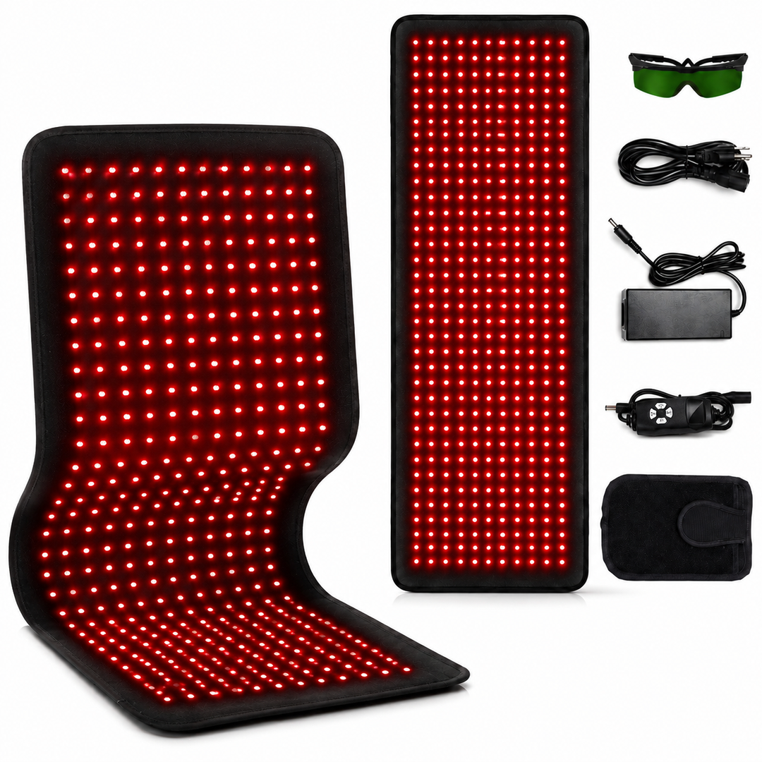Premium Red & Infrared Therapy Belt 660nm 850nm LED Light Wrap 360 LEDs Wearable Heating Pad for Body Comfort Muscle Joint Recovery Support