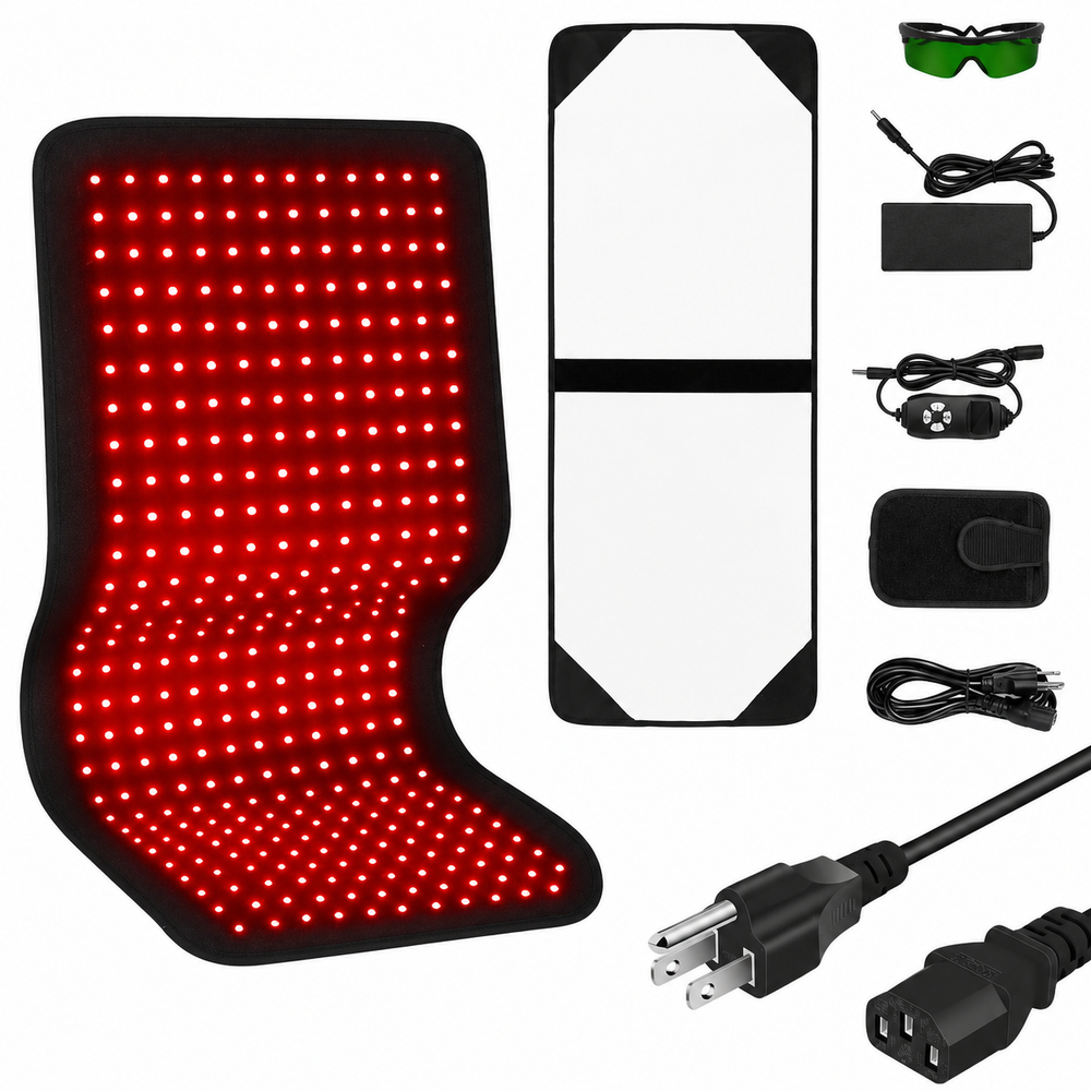 Premium Red Infrared Therapy Belt Wearable LED Light Pad 660nm 850nm 360 LEDs Body Comfort Waist Back Pain Relief Adjustable Portable Wellness Device