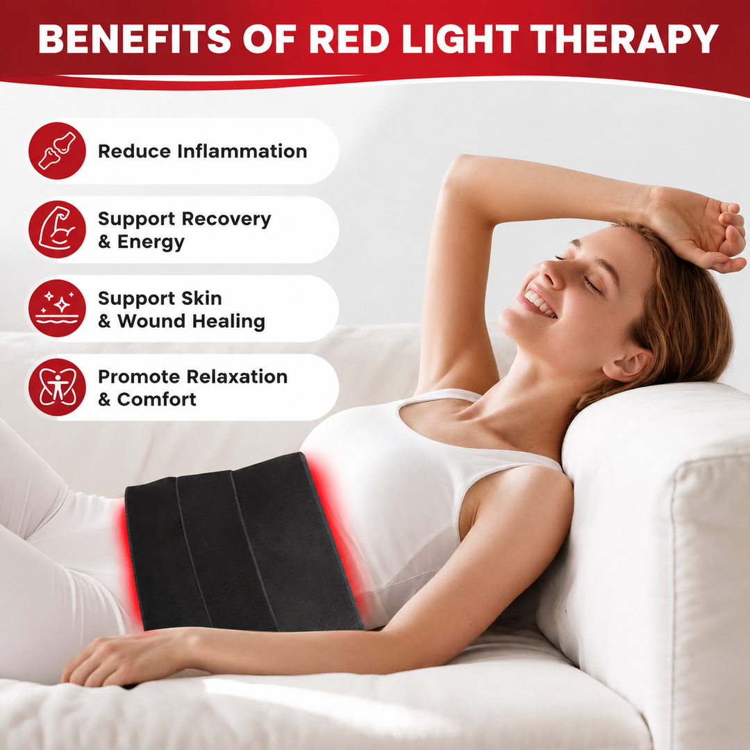 Premium Red Light Therapy Belt 210 LED 660nm 850nm Infrared Heating Wrap for Back Pain Relief Muscle Recovery Skin Tightening Remote Control Device