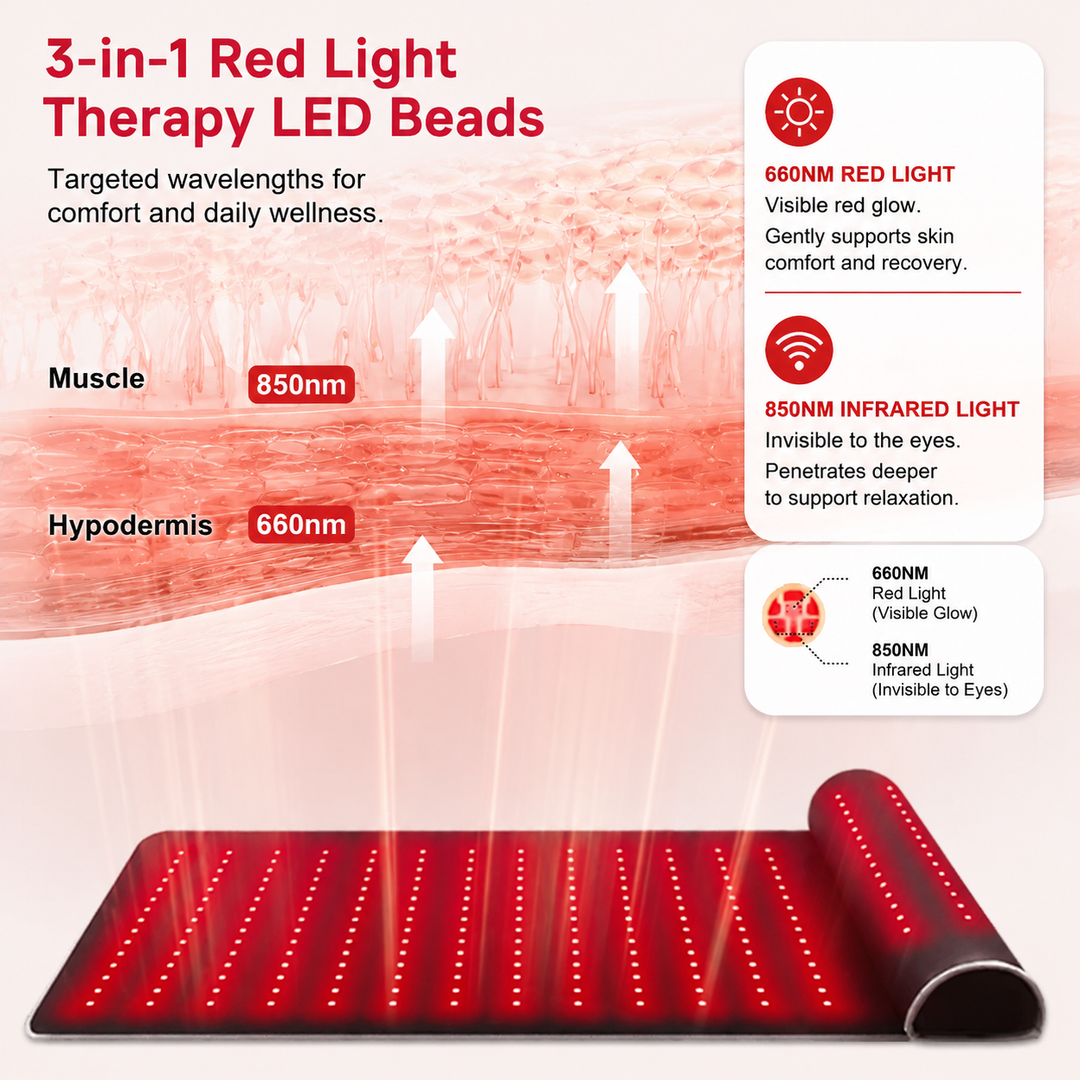 Premium Red Light Therapy Belt 210 LED 660nm 850nm Infrared Heating Wrap for Back Pain Relief Muscle Recovery Skin Tightening Remote Control Device