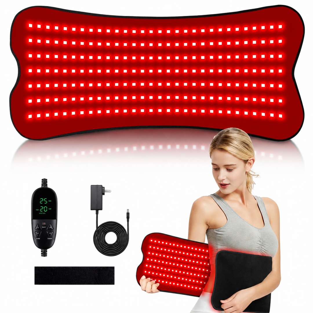 Premium Red Light Therapy Belt 210 LED 660nm 850nm Infrared Heating Wrap for Back Pain Relief Muscle Recovery Skin Tightening Remote Control Device