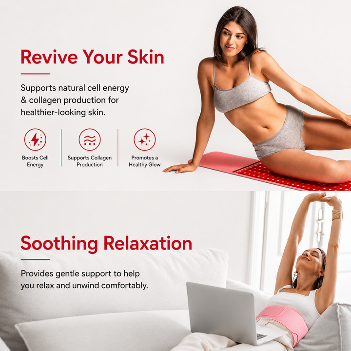 Premium Red Light Therapy Belt 660nm 850nm Infrared LED Waist Wrap Muscle Recovery Pain Relief Belt 4 Modes Auto Timer Back Shoulder Joint Therapy Device