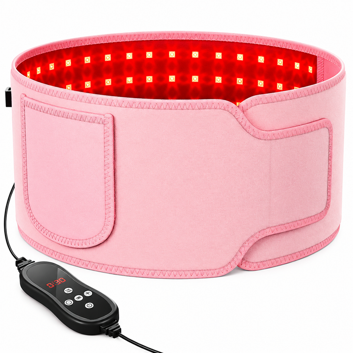 Premium Red Light Therapy Belt 660nm 850nm Infrared LED Waist Wrap Muscle Recovery Pain Relief Belt 4 Modes Auto Timer Back Shoulder Joint Therapy Device