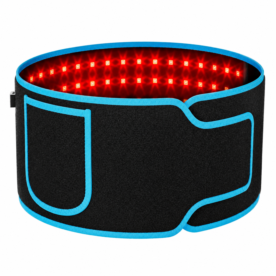 Premium Red Light Therapy Belt 660nm 850nm Infrared LED Waist Wrap Muscle Recovery Pain Relief Belt 4 Modes Auto Timer Back Shoulder Joint Therapy Device