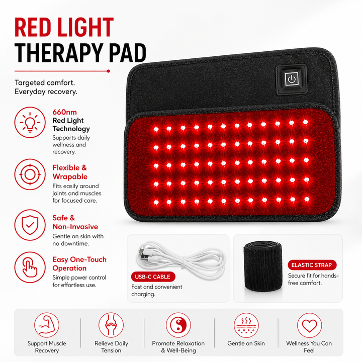 Premium Red Light Therapy Belt 660nm 850nm Infrared Light Therapy Wrap Back Waist Joint Muscle Recovery Pain Relief Body Therapy Device Home Use