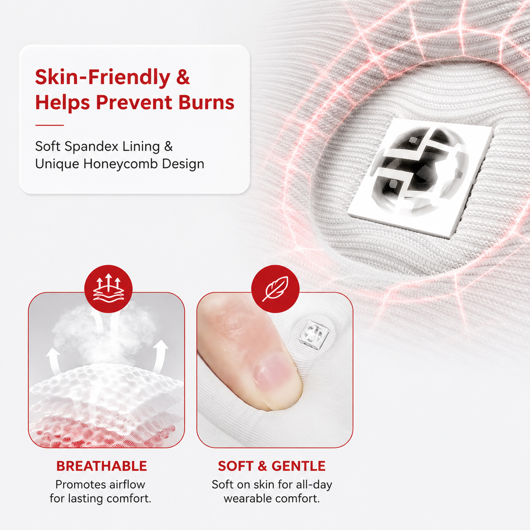 Premium Red Light Therapy Belt 660nm 850nm Infrared Light Therapy Wrap for Pain Relief Muscle Recovery Joint Support Cordless Rechargeable Device