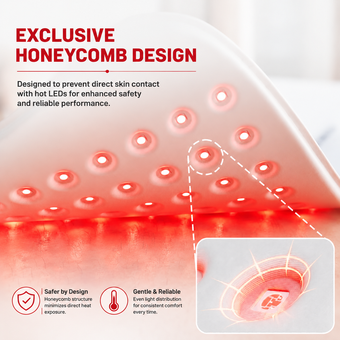 Premium Red Light Therapy Belt 660nm 850nm Infrared Light Therapy Wrap for Pain Relief Muscle Recovery Joint Support Cordless Rechargeable Device