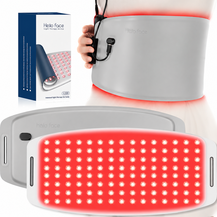 Premium Red Light Therapy Belt 660nm 850nm Infrared Light Therapy Wrap for Pain Relief Muscle Recovery Joint Support Cordless Rechargeable Device