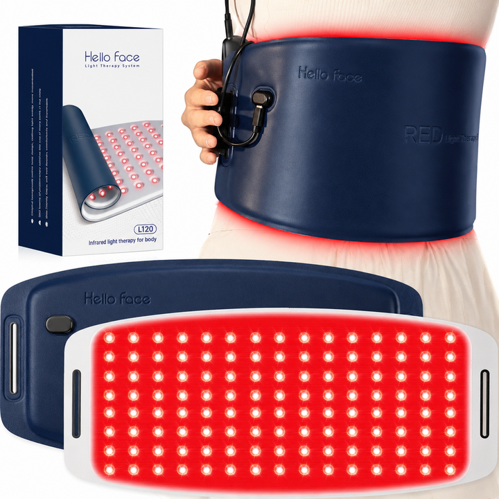 Premium Red Light Therapy Belt 660nm 850nm Infrared Light Therapy Wrap for Pain Relief Muscle Recovery Joint Support Cordless Rechargeable Device