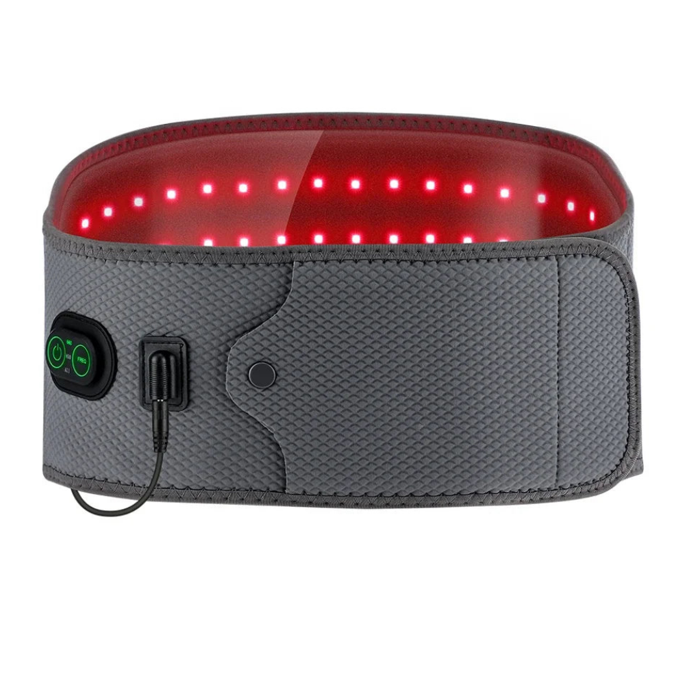 Premium Red Light Therapy Belt 660nm 850nm Near Infrared Waist Wrap for Lower Back Lumbar Pain Relief Muscle Recovery Cordless Wearable Device
