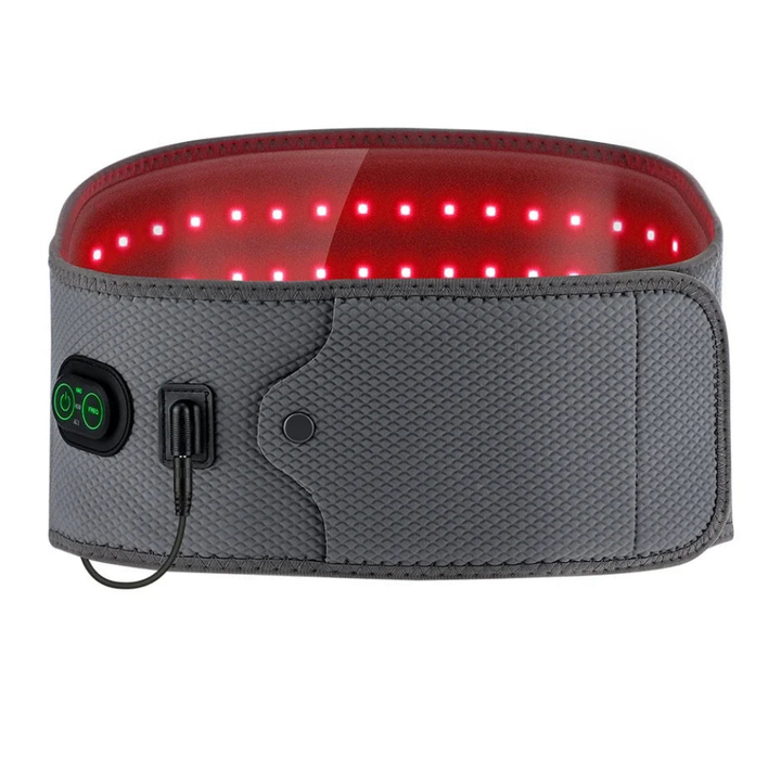Premium Red Light Therapy Belt 660nm 850nm Near Infrared Waist Wrap for Lower Back Lumbar Pain Relief Muscle Recovery Cordless Wearable Device