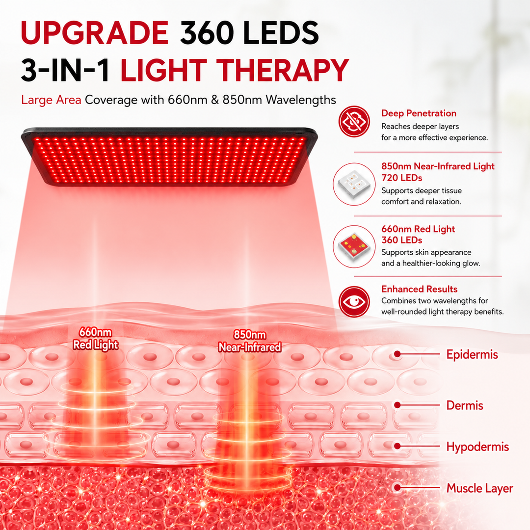 Premium Red Light Therapy Belt Infrared LED Body Wrap 660nm 850nm 360 LED Muscle Recovery Waist Back Pain Relief Slimming Therapy Device Home Use