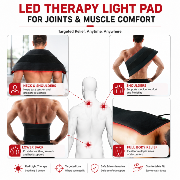 Premium Red Light Therapy Belt Infrared LED Body Wrap 660nm 850nm 360 LED Muscle Recovery Waist Back Pain Relief Slimming Therapy Device Home Use