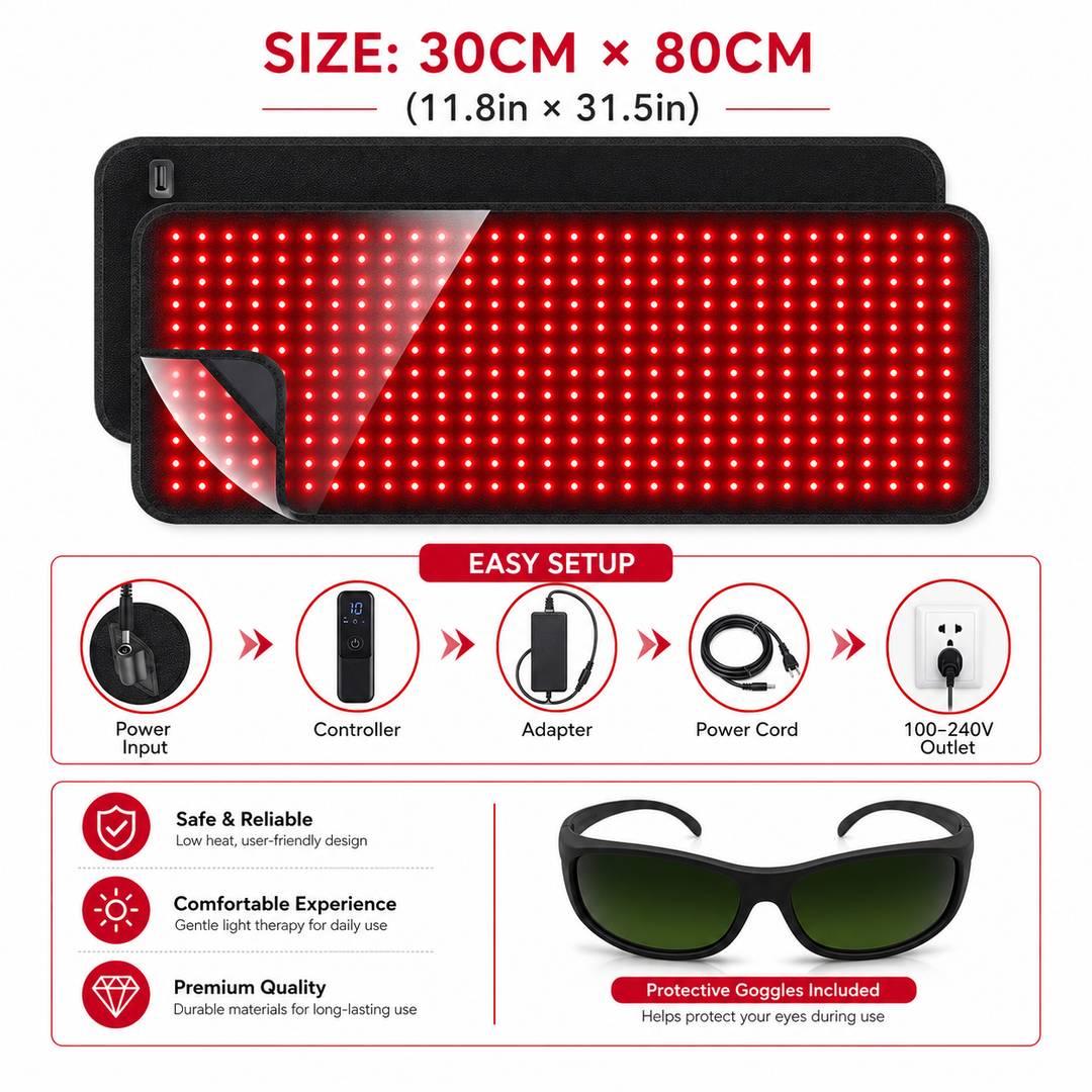 Premium Red Light Therapy Belt Infrared LED Body Wrap 660nm 850nm 360 LED Muscle Recovery Waist Back Pain Relief Slimming Therapy Device Home Use
