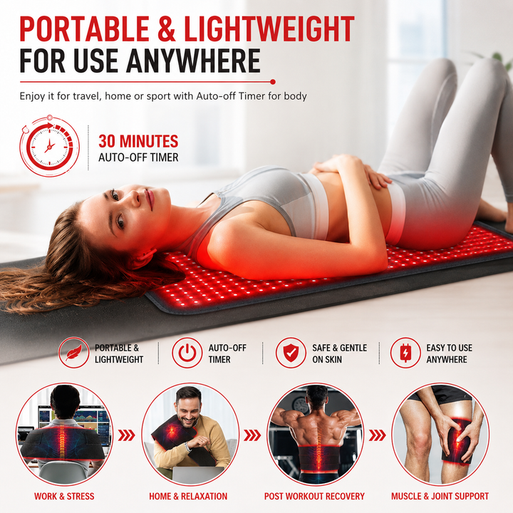 Premium Red Light Therapy Belt Infrared LED Body Wrap 660nm 850nm 360 LED Muscle Recovery Waist Back Pain Relief Slimming Therapy Device Home Use