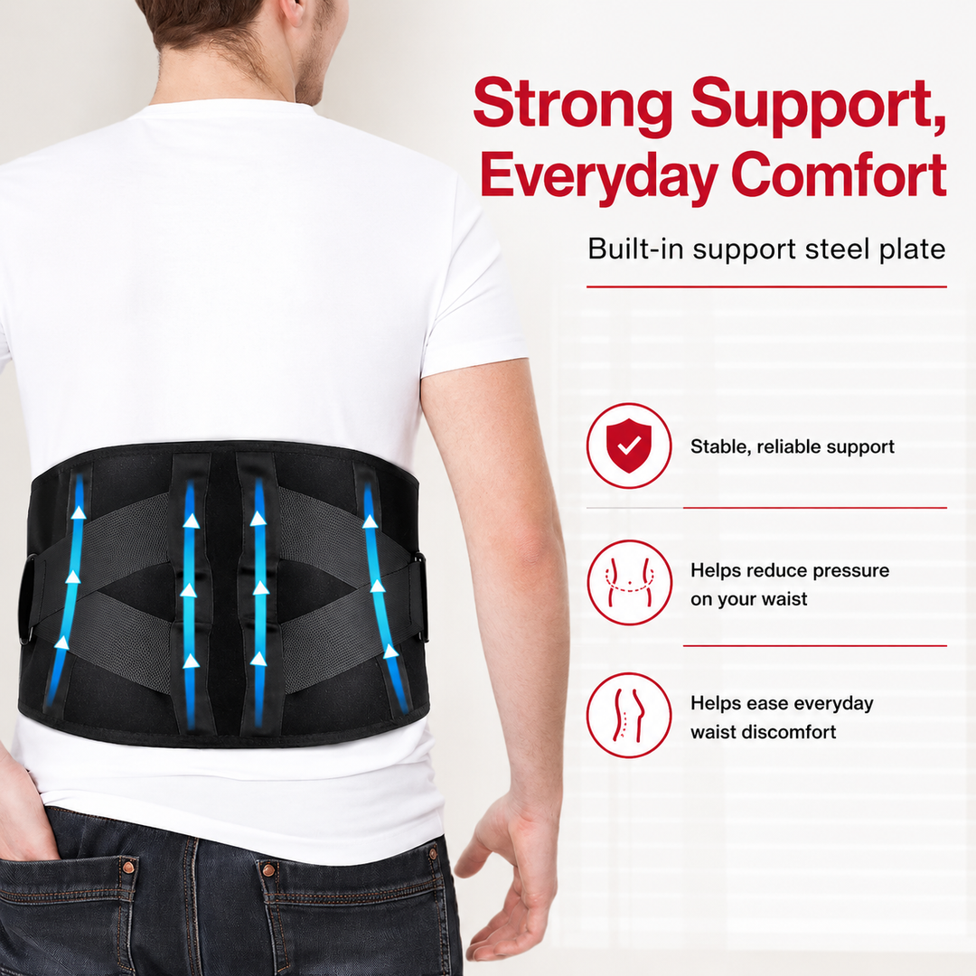 Premium Red Light Therapy Belt with Heat Infrared Waist Wrap 660nm 850nm LED Lumbar Support Vibration Massage Back Pain Relief Adjustable Rechargeable