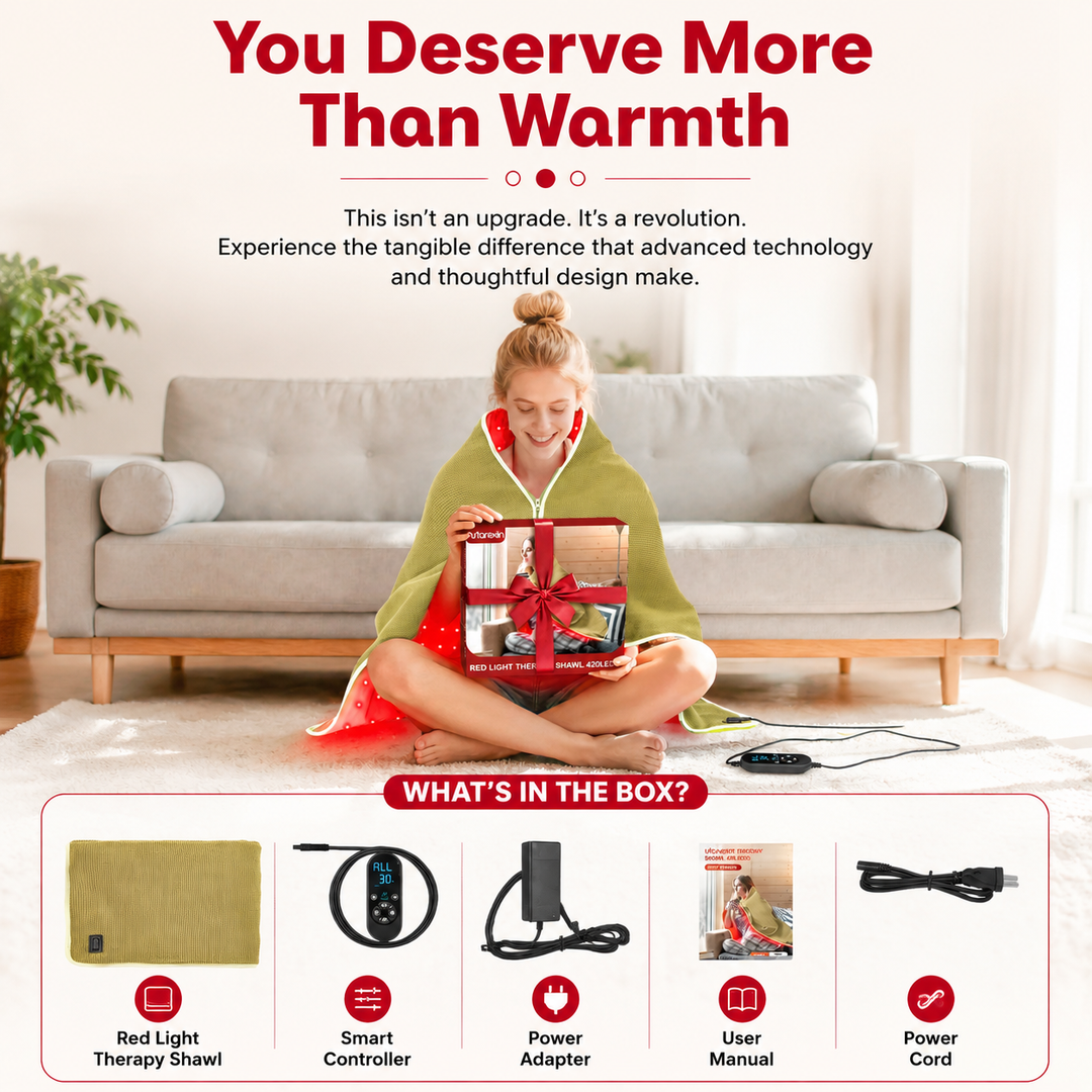 Premium Red Light Therapy Blanket Full Body Infrared Heating Blanket for Pain Relief Muscle Recovery Relaxation Home Wellness LED Heat Wrap