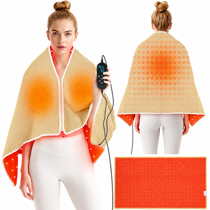 Premium Red Light Therapy Blanket Full Body Infrared Heating Blanket for Pain Relief Muscle Recovery Relaxation Home Wellness LED Heat Wrap
