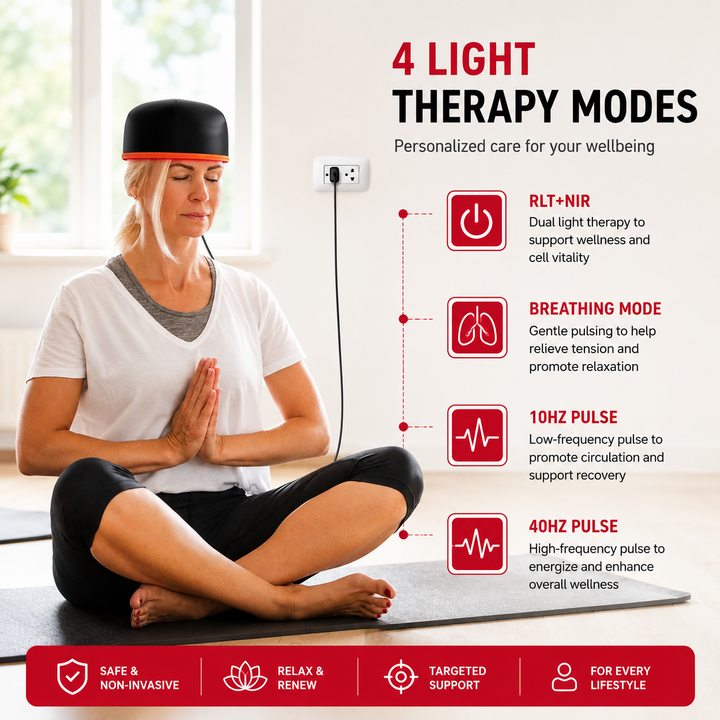Premium Red Light Therapy Hair Growth Hat 660nm 850nm LED Hair Regrowth Cap 120 LEDs FDA Cleared Cordless Scalp Treatment Device for Thinning Hair Care