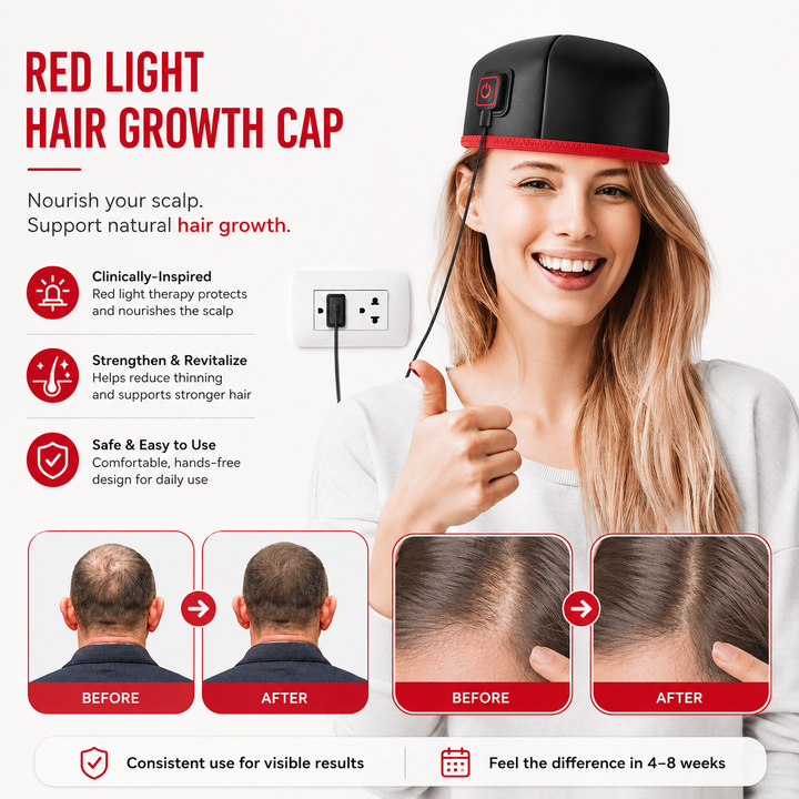 Premium Red Light Therapy Hair Growth Hat 660nm 850nm LED Hair Regrowth Cap 120 LEDs FDA Cleared Cordless Scalp Treatment Device for Thinning Hair Care