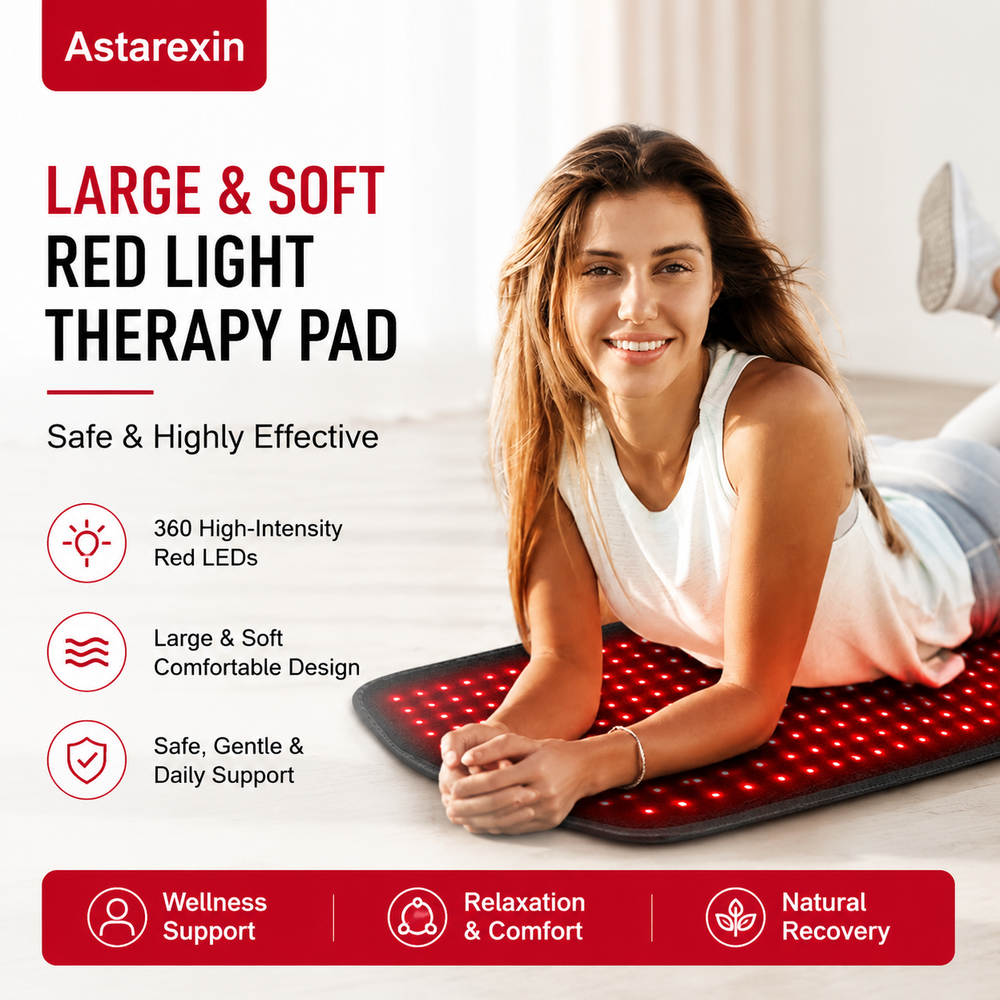 Premium Red Light Therapy Heating Pad 660nm 850nm Infrared LED Mat 360 LED Large Body Therapy Pad Back Waist Shoulder Pain Relief Home Use
